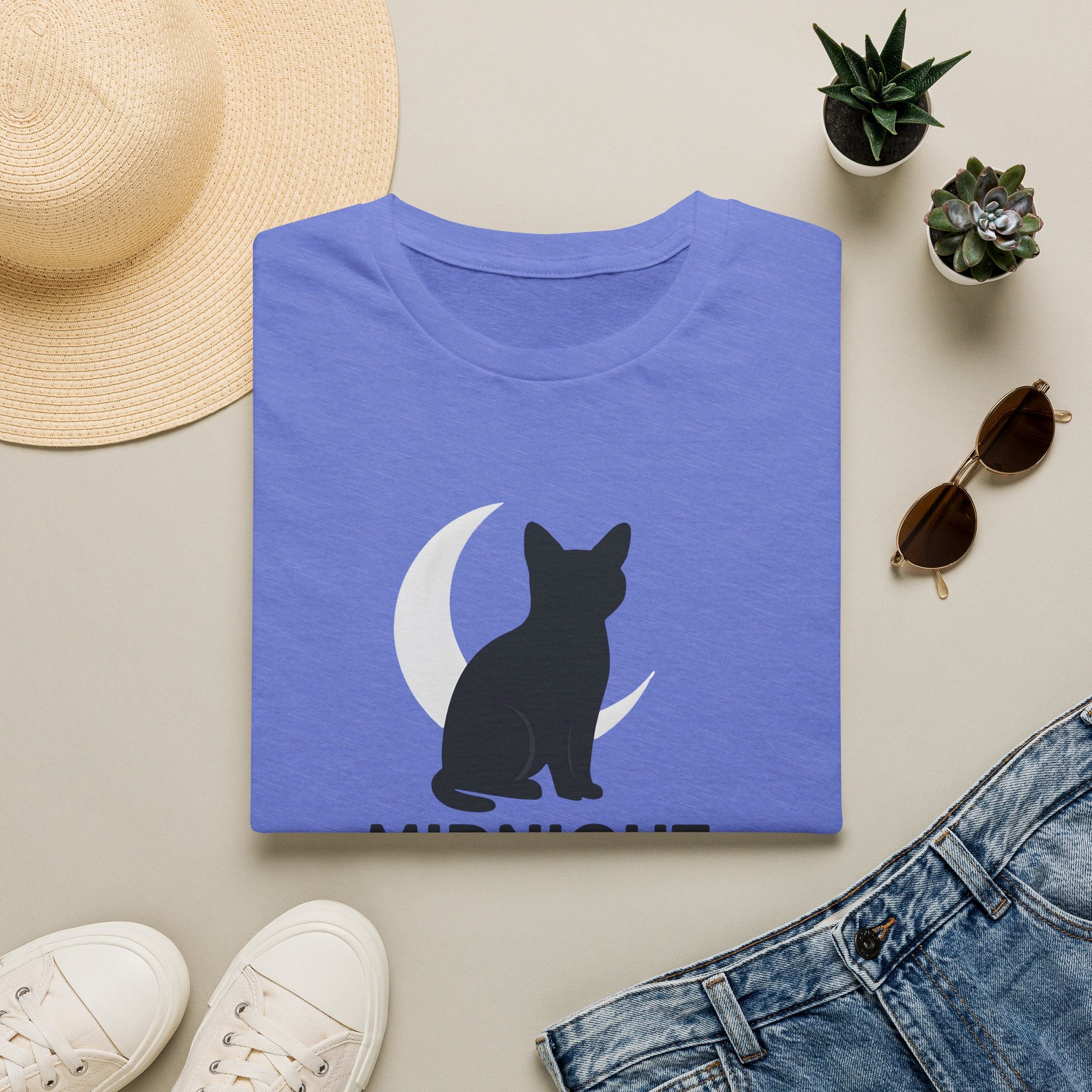 Moonlit Cat Silhouette T-Shirt