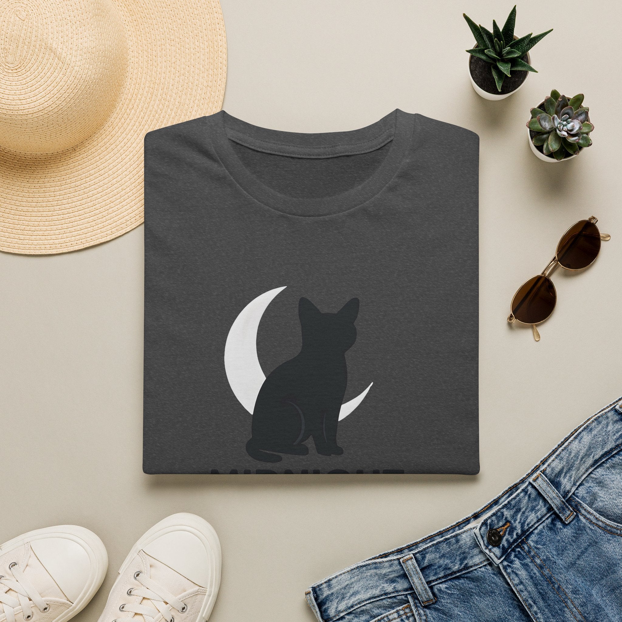 Moonlit Cat Silhouette T-Shirt