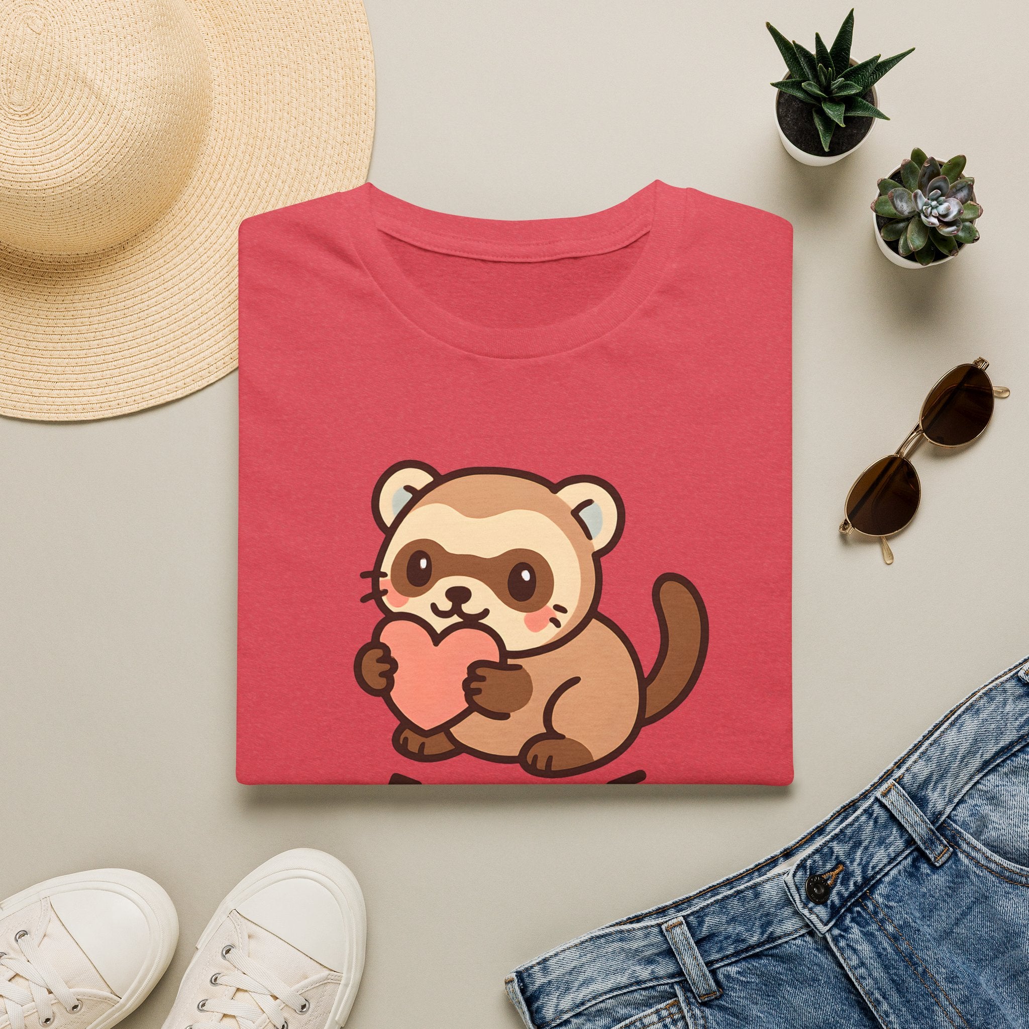 Ferret Holding Heart T-Shirt